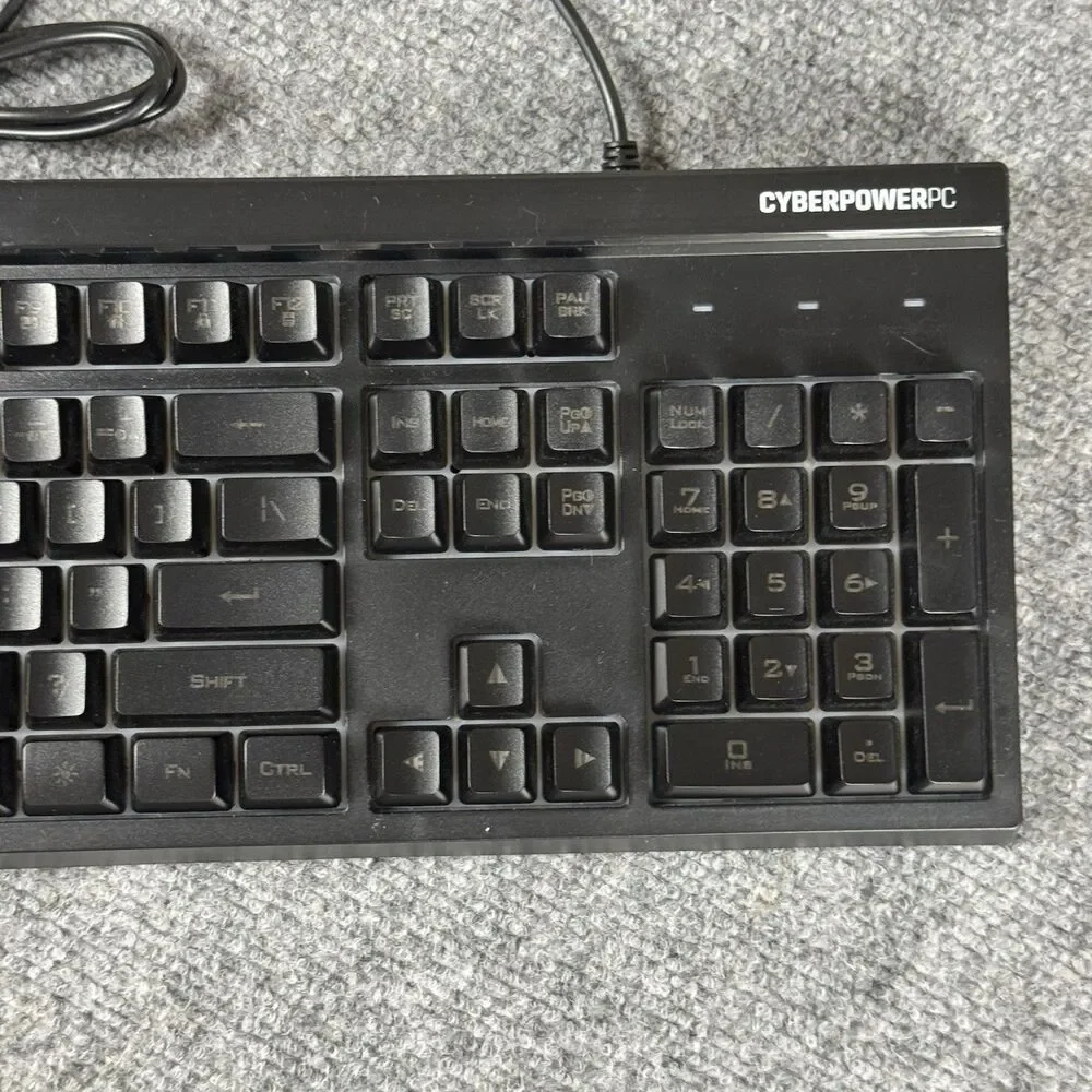 CyberPower PC Play Ready LED Wired Gaming Keyboard 02 RGB NOHI KB-161-104